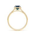 Round Lab Alexandrite Twist Rope Split Shank Promise Ring
