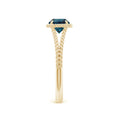 Round Lab Alexandrite Twist Rope Split Shank Promise Ring