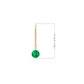 Round Lab-Created Emerald Leverback with Moissanite Accents Drop Earrings