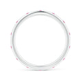 Round Lab-Grown Pink Sapphire Eternity Wedding Band - 3.0 mm
