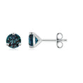 Round Martini-Set Lab-Grown Alexandrite Stud Earrings