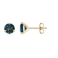 Round Martini-Set Lab-Grown Alexandrite Stud Earrings