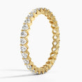 Round Moissanite Pavé Eternity Wedding Band-2.4 mm