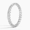 Round Moissanite Pavé Eternity Wedding Band-2.4 mm
