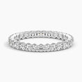 Round Moissanite Pavé Eternity Wedding Band-2.4 mm