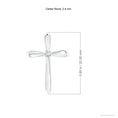 Round Moissanite Solitaire Ribbon Cross Pendant Necklace