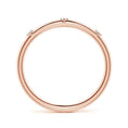 Round Moissanite Three-Station Wedding Band -1.4 mm
