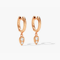 Load image into Gallery viewer, Round Moissanites Teardrop Hoop Earrings