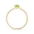 Round Peridot Bezel Promise Ring – 1.6 mm