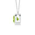 Round Peridot Bezel-Set Solitaire Pendant Necklace