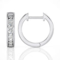 Load image into Gallery viewer, Round Cut Moissanite Huggie Hoop Earrings