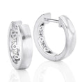 Load image into Gallery viewer, Round Cut Moissanite Huggie Hoop Earrings