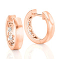 Load image into Gallery viewer, Round Cut Moissanite Huggie Hoop Earrings