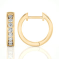 Load image into Gallery viewer, Round Cut Moissanite Huggie Hoop Earrings