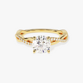 Load image into Gallery viewer, Twist Round Cut Moissanite Engagement Ring