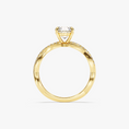 Twist Round Cut Moissanite Engagement Ring