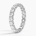 Round Cut Eternity Moissanite Wedding Band-3.2 mm