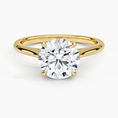 Load image into Gallery viewer, Round Cut Hidden Halo Moissanite Engagement Ring