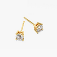 Round Cut Moissanite Stud Earrings