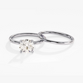 Load image into Gallery viewer, Round Cut Solitaire Moissanite Bridal Set