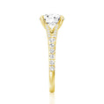 Round Cut Split-Shank Moissanite Engagement Ring