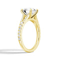Round Cut Split-Shank Moissanite Engagement Ring