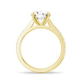 Round Cut Split-Shank Moissanite Engagement Ring