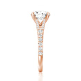 Round Cut Split-Shank Moissanite Engagement Ring