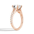 Round Cut Split-Shank Moissanite Engagement Ring