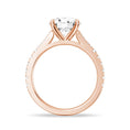 Round Cut Split-Shank Moissanite Engagement Ring