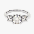 Load image into Gallery viewer, Round Cut Three Stone Moissanite Engagement Ring