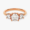 Load image into Gallery viewer, Round Cut Three Stone Moissanite Engagement Ring