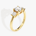 Load image into Gallery viewer, Round Cut Three Stone Moissanite Engagement Ring