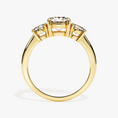 Load image into Gallery viewer, Round Cut Three Stone Moissanite Engagement Ring