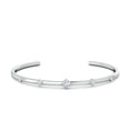 Five-Stone Round Moissanite Cuff Bracelet
