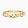 Sculpted Twist Braided Line Wedding Band