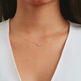 Load image into Gallery viewer, Seven-Stone Curved Moissanite Bar Necklace in Sterling Silver