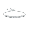 Adjustable Round Moissanite Tennis Bolo Bracelet