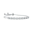 Adjustable Round Moissanite Tennis Bolo Bracelet