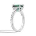 Load image into Gallery viewer, Silver_Lab_Grown_Emerald_Engagement_Ring_With_Hidden_Halo_2