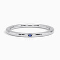 Load image into Gallery viewer, Single Sapphire Accent Wedding Band – 1.4 mm