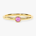 Load image into Gallery viewer, Slim Pink Tourmaline Bezel Ring–1.2mm