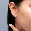 Solitaire Round Aquamarine Stud Earrings