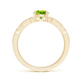 Solitaire Round Peridot with Moissanite Accents Promise Ring