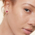 Load image into Gallery viewer, Solitaire Ruby Stud Earrings