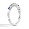Load image into Gallery viewer, Sterling_Silver_Blue_Sapphire_Half_Eternity_Wedding_Band_2