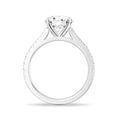 Round Cut Split-Shank Moissanite Engagement Ring