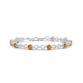 Sunlit Citrine Infinity with Moissanite Accents Bracelet