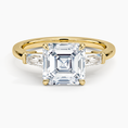 Load image into Gallery viewer, Symphony Three Stone Asscher Cut Moissanite Engagement Ring