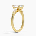 Load image into Gallery viewer, Symphony Three Stone Asscher Cut Moissanite Engagement Ring